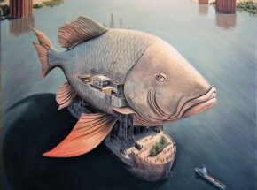 'Ryba na miarę naszych czasów', 80 x 80 cm, 2023